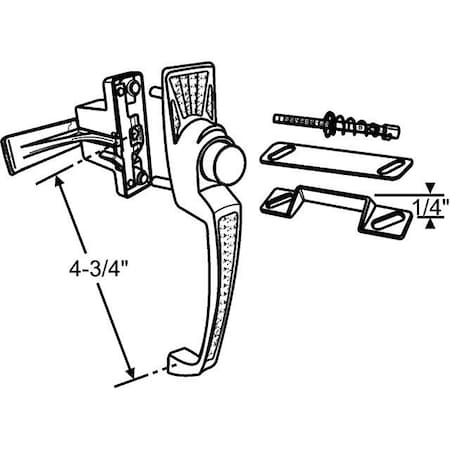 Strybuc Push Button Latch Set Black 17-72